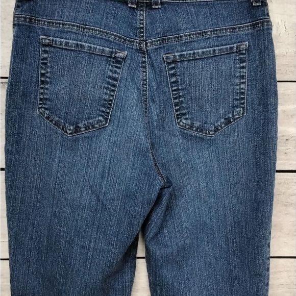 Gloria Vanderbilt Blue Jean Cuffed Capri /Clam Diggers Sz 8 Western Farmcore - Picture 5 of 10